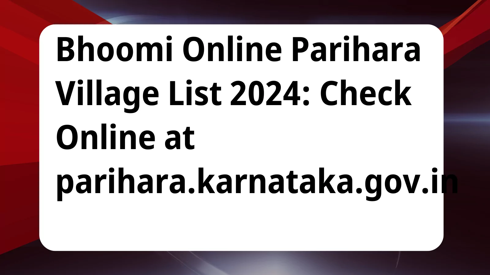 image awas yojana Bhoomi Online Parihara Village List