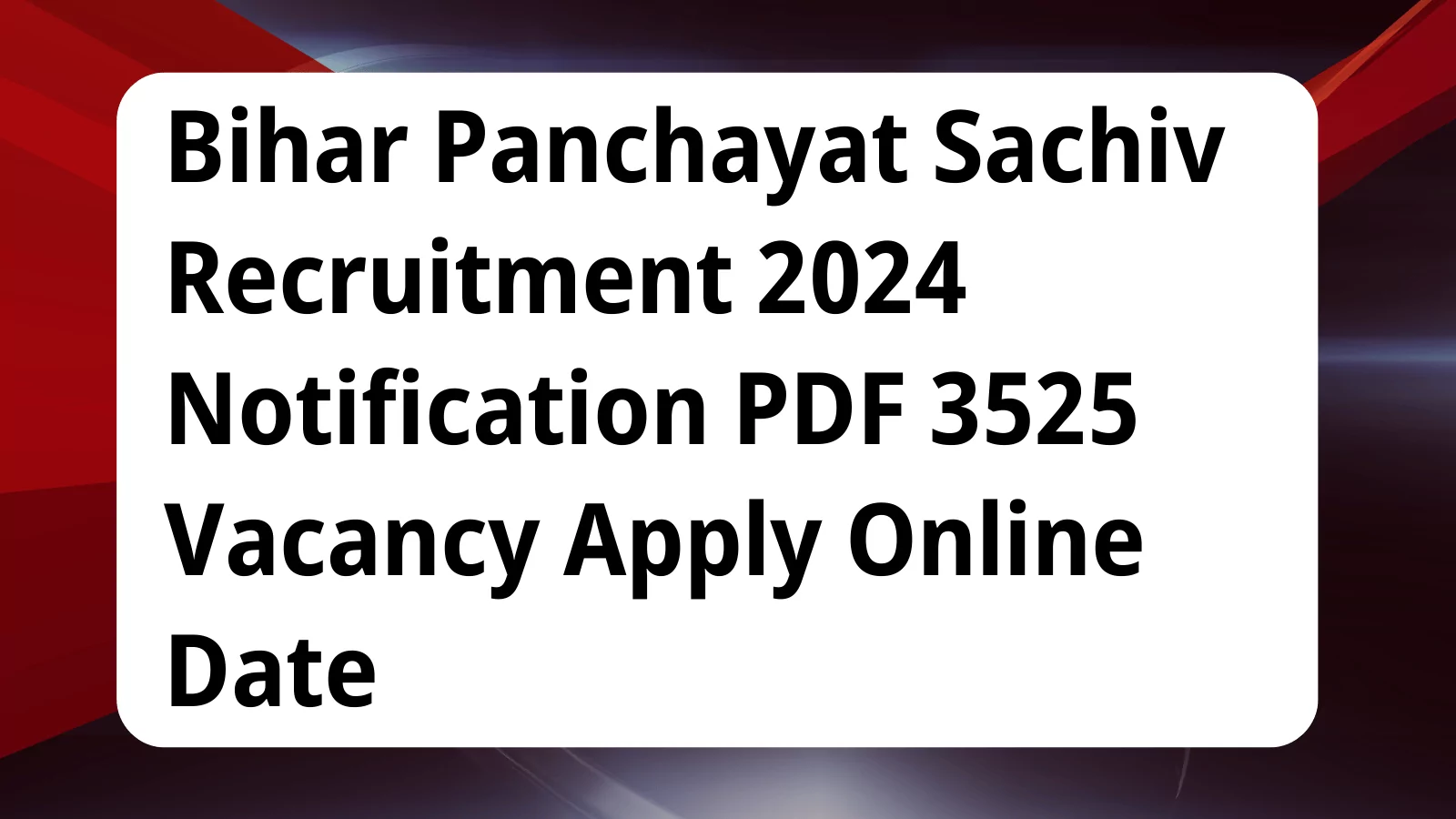 image awas yojana Bihar Panchayat Sachiv Recruitment 2024